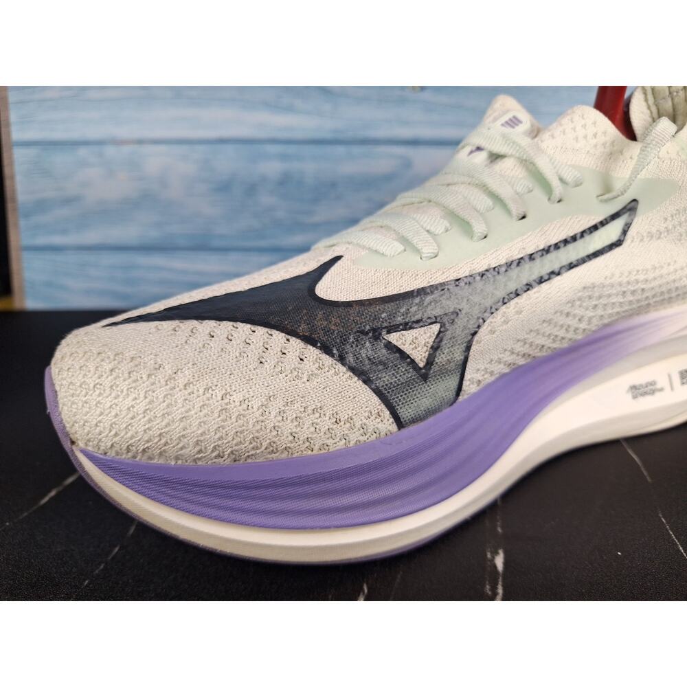 Mizuno Neo Zen Running Shoes White Soft Purple Green Cushioned Trainer Size 9 - Picture 12 of 15